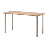 HILVER /
SJUNNE Table, bamboo, nickel plated - 290.471.44