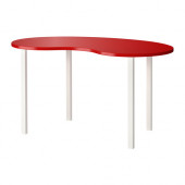 HISSMON /
GODVIN Table, cashew shape red, white - 590.944.31