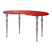 HISSMON /
NIPEN Table, cashew shape red, gray - 090.944.38