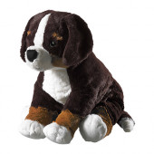 HOPPIG Soft toy, dog black, white - 502.604.44