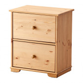 HURDAL 2-drawer chest, light brown - 602.690.24