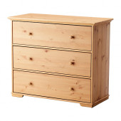 HURDAL 3-drawer chest, light brown - 202.688.42