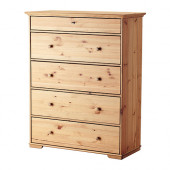HURDAL 5-drawer chest, light brown - 802.688.44