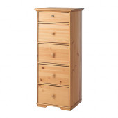 HURDAL 5-drawer chest, light brown - 302.688.46