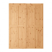 HURDAL Pair of sliding doors, light brown - 002.828.77