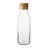 IKEA 365+ Carafe with stopper, clear glass, cork - 902.797.19