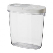 IKEA 365+ Dry food jar with lid, clear, white - 800.667.23