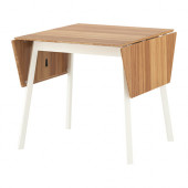 IKEA PS 2012 Drop-leaf table, bamboo, white - 202.068.06