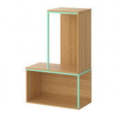 IKEA PS 2014 Storage combination with top, bamboo, light green - 690.117.32
