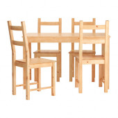 INGO /
IVAR Table and 4 chairs, pine - 490.973.50