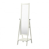 ISFJORDEN Floor mirror, white stain - 202.438.37