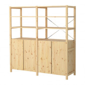 IVAR 2 sections/shelves/cabinet, pine - 998.963.73