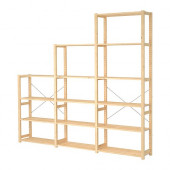 IVAR 3 sections/shelves, pine - 998.935.72