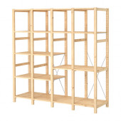 IVAR 4 sections with shelves, pine - 098.960.04