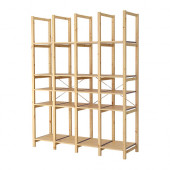 IVAR 4 sections with shelves, pine - 590.130.05