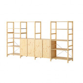 IVAR 4 sections with shelves, pine - 990.075.02