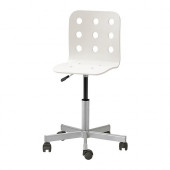 JULES Junior desk chair, white, silver color - 198.850.43