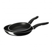 KAVALKAD Frying pan, set of 2, black - 401.393.21