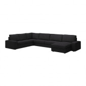KIVIK Corner sofa 2+3/3+2 and chaise, Dansbo dark gray - 990.673.84