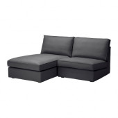KIVIK One-seat section with chaise, Dansbo dark gray - 398.969.84