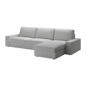 KIVIK Sofa and chaise, Orrsta light gray - 390.114.27