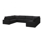 KIVIK Sofa, U-shaped, 9-seater, Dansbo dark gray - 890.683.03