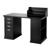 KLIMPEN Desk with storage, black - 790.630.18