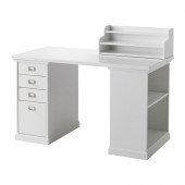 KLIMPEN Desk with storage, white - 390.630.20