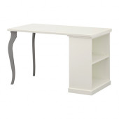 KLIMPEN /
LALLE Desk with storage, white, gray - 290.472.19