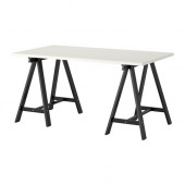 KLIMPEN /
ODDVALD Table, white, black - 890.471.79