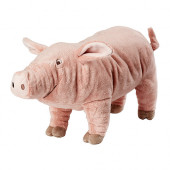 KNORRIG Soft toy, pig, pink - 202.604.50