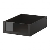 KOMPLEMENT Drawer with glass front, black-brown - 602.466.88