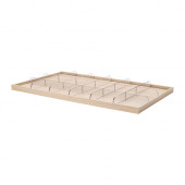 KOMPLEMENT Pull-out tray with divider, white stained oak effect, clear - 390.110.74