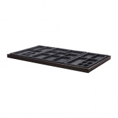 KOMPLEMENT Pull-out tray with insert, black-brown, gray - 390.109.46
