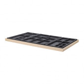 KOMPLEMENT Pull-out tray with insert, white stained oak effect, gray - 890.110.62