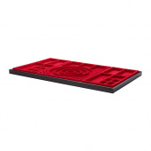 KOMPLEMENT Pull-out tray with jewelry insert, black-brown, red - 490.109.98