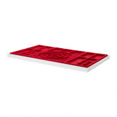 KOMPLEMENT Pull-out tray with jewelry insert, white, red - 690.109.35