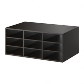 KOMPLEMENT Sectioned shelves, black-brown - 102.577.64