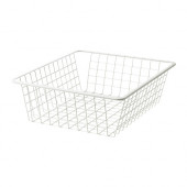 KOMPLEMENT Wire basket with pull-out rail, white - 190.109.71
