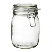 KORKEN Jar with lid, clear glass - 902.279.85