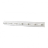 KUBBIS Rack with 7 hooks, white - 102.895.76