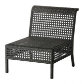KUNGSHOLMEN One-seat section, outdoor, black-brown - 502.670.49