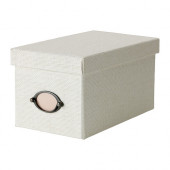 KVARNVIK Box with lid, white - 102.566.94