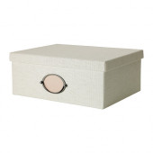 KVARNVIK Box with lid, white - 302.566.88