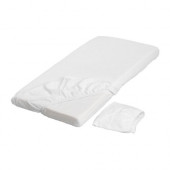 LEN Crib fitted sheet, white - 001.308.79