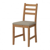 LERHAMN Chair, light antique stain, Vittaryd beige - 202.686.39