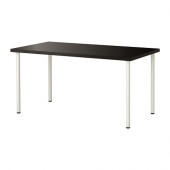 LINNMON /
ADILS Table, black-brown, white - 699.326.69