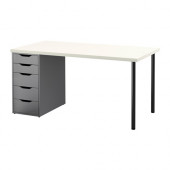 LINNMON /
ALEX Table, white, gray - 890.472.59