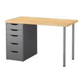 LINNMON /
ALEX Table, birch, gray - 290.471.20