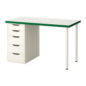 LINNMON /
ALEX Table, white/green, white - 491.225.33